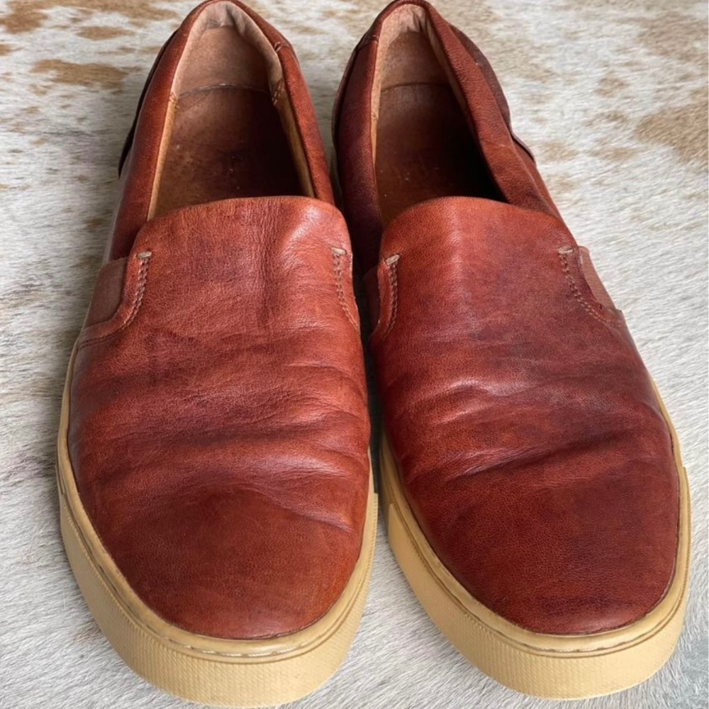Women's Frye Ivy Slip On in Cognac Vintage Leather
